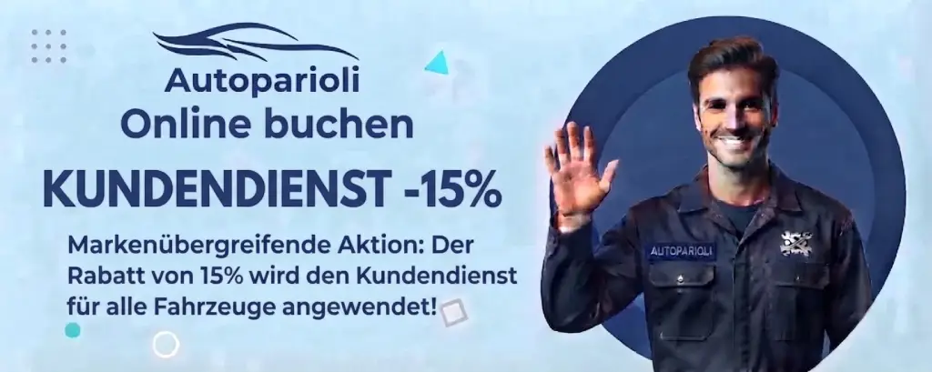 Markenübergreifende Aktion: 15 % Rabatt auf die Inspektion aller Fahrzeuge!